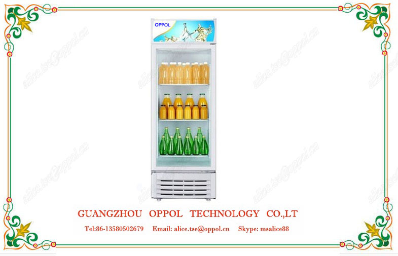 OP-306 Single Glass Door Beer Cooler Commercial Drink Cooler for Beer Retail Store