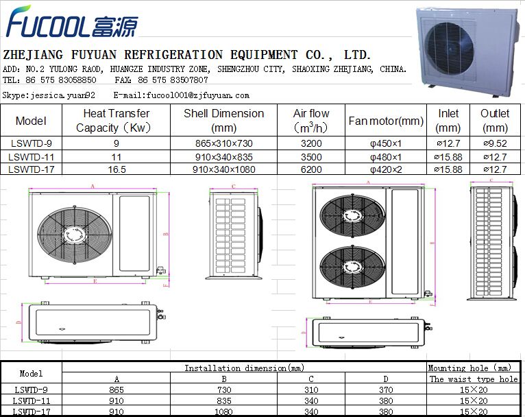 Factory direct selling L type micro channel heat exchanger condenser in white